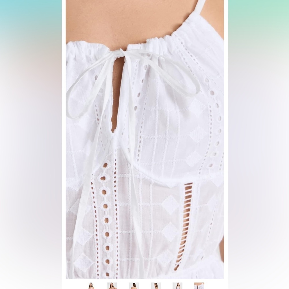 Maaji Kamala Dress White Eyelet Size Small - Picture 3 of 7